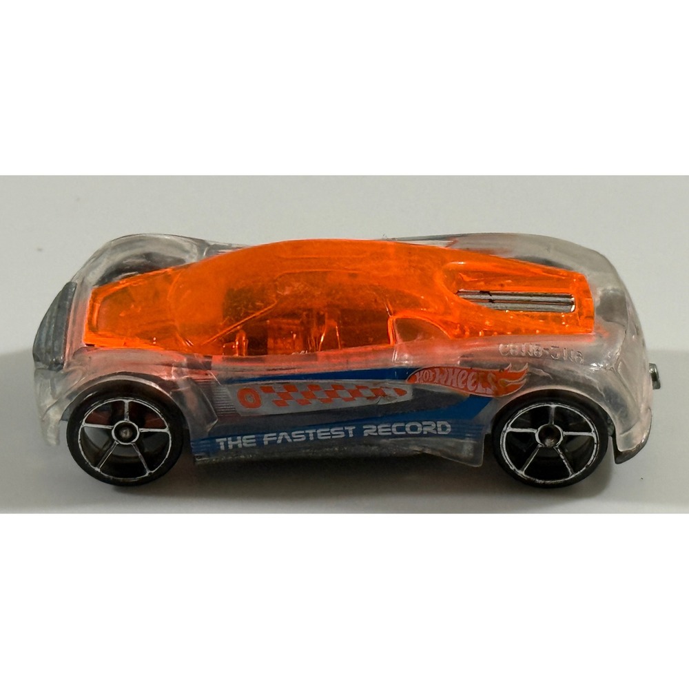 Hot Wheels Nitrium Toy Car Kids 1:64 Clear Orange The Fastest Record X-Raycers